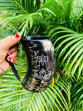 Handcrafted Viking Horn Mug with Handle – Authentic Norse Drink Tankard