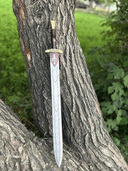 God of War: Blade of Olympus Replica Sword – Kratos Divine High Carbon Steel Blade with Greek Inscriptions