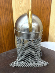 Premium Viking Spectacle Helmet - Handcrafted Steel & Brass Replica