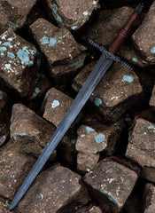 Viking Medieval Long Sword with Scabbard – Hand Forged Steel Fantasy Display Sword