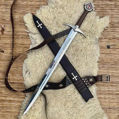 Knights Templar Accolade Sword Replica – Medieval Crusader Collectible Knight Sword