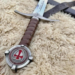 Knights Templar Accolade Sword Replica – Medieval Crusader Collectible Knight Sword