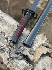 Ichigo Kurosaki Tensa Zangetsu Bankai Katana - Handcrafted Black Blade Anime Sword Replica