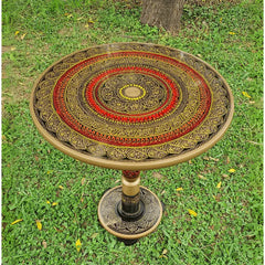 VW-150 Handmade Round Table, Naksh Table, Coffee Table, Gift for her, Christmas Gift - Valknut Warriors