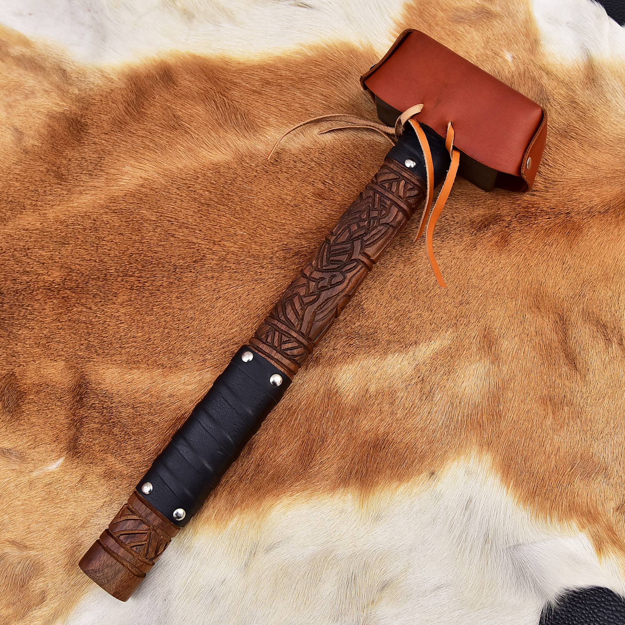 VW-38 Viking Hammer with Celtic Knot, Gift for him, Christmas gift, Gentlemen Gift - Valknut Warriors