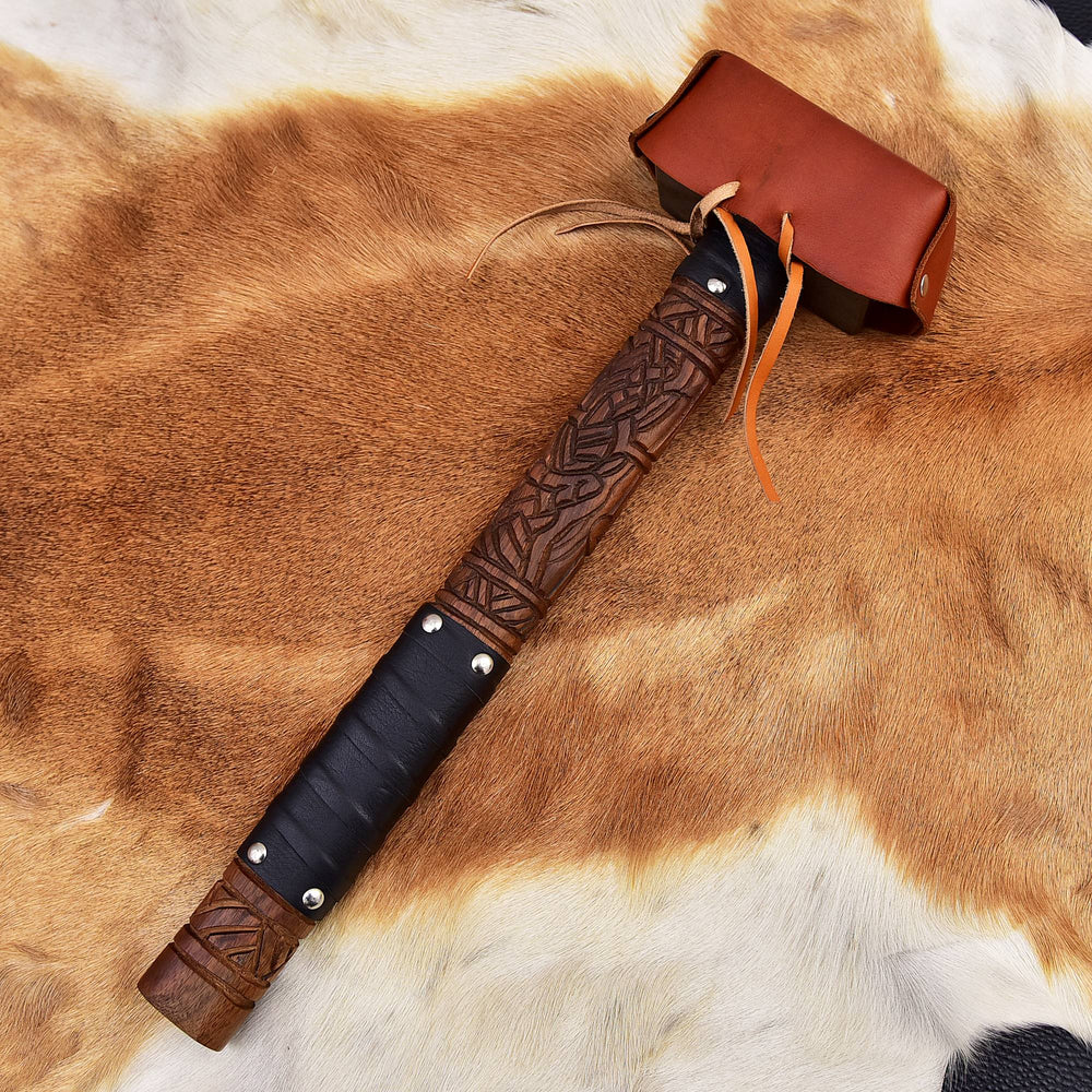 VW-38 Viking Hammer with Celtic Knot, Gift for him, Christmas gift, Gentlemen Gift - Valknut Warriors