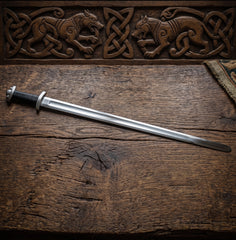 Baldr's Wrath – Handmade Viking Sword Replica, Damascus Steel Display Piece