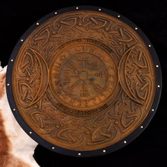 VW-135 Vegvisir Viking Compass Norse Runic shield, Viking Shield, Gift for him, Christmas Gift - Valknut Warriors