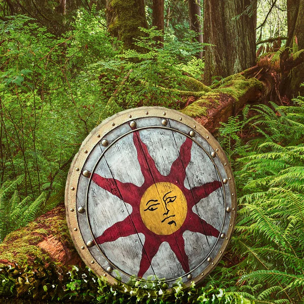 VW-09 Sunlight Dark Souls Cosplay Plank Viking Shield, 24" - Valknut Warriors