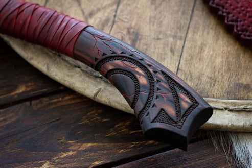 VW-46, Viking Long axe, Leviathan axe, Kartos axe, Gift for men, Christmas gift - Valknut Warriors