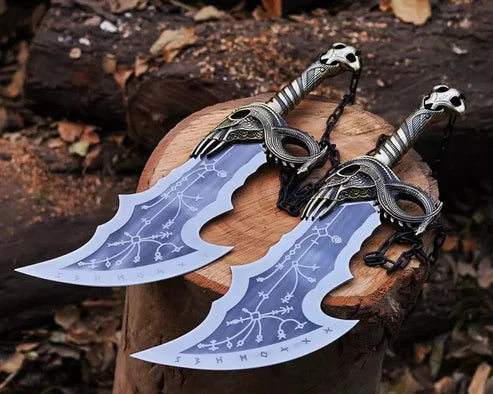 VW-29 God of war blades of chaos metal, Christmas gift, Halloween gift, gift for him, - Valknut Warriors