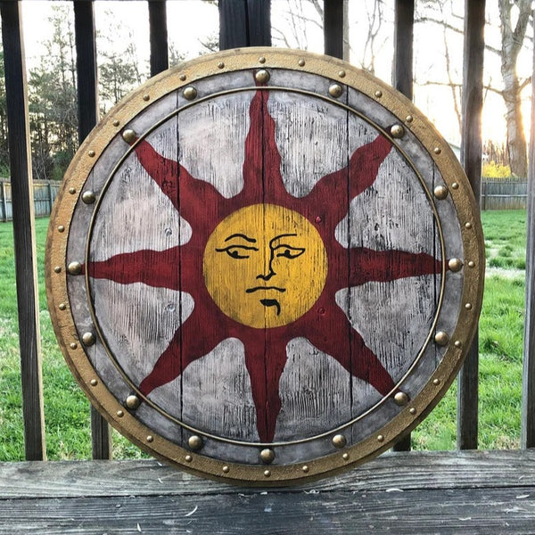 VW-09 Sunlight Dark Souls Cosplay Plank Viking Shield, 24" - Valknut Warriors