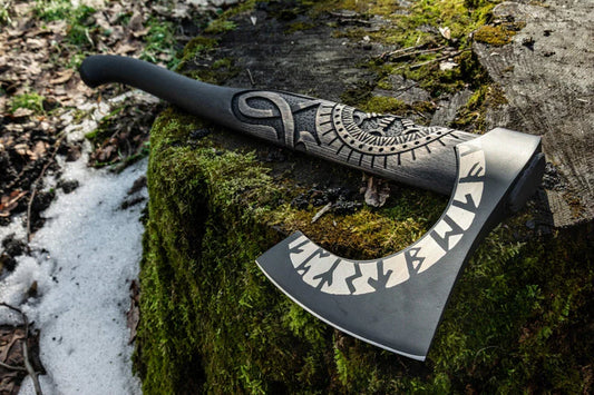 VW-16 Viking Warrior Ax - "Axe of Kattegat", Gentlemen Gift, Groomsmen Gift, Christmas Gift - Valknut Warriors