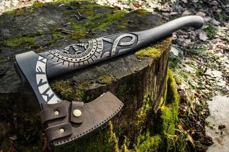 VW-16 Viking Warrior Ax - "Axe of Kattegat", Gentlemen Gift, Groomsmen Gift, Christmas Gift - Valknut Warriors