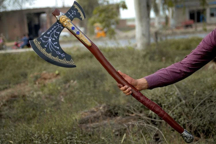 VW-20 Viking Warrior Axe - "Loki's Axe, Gentlemen Gift, Christmas Gift, Xmas Gift - Valknut Warriors