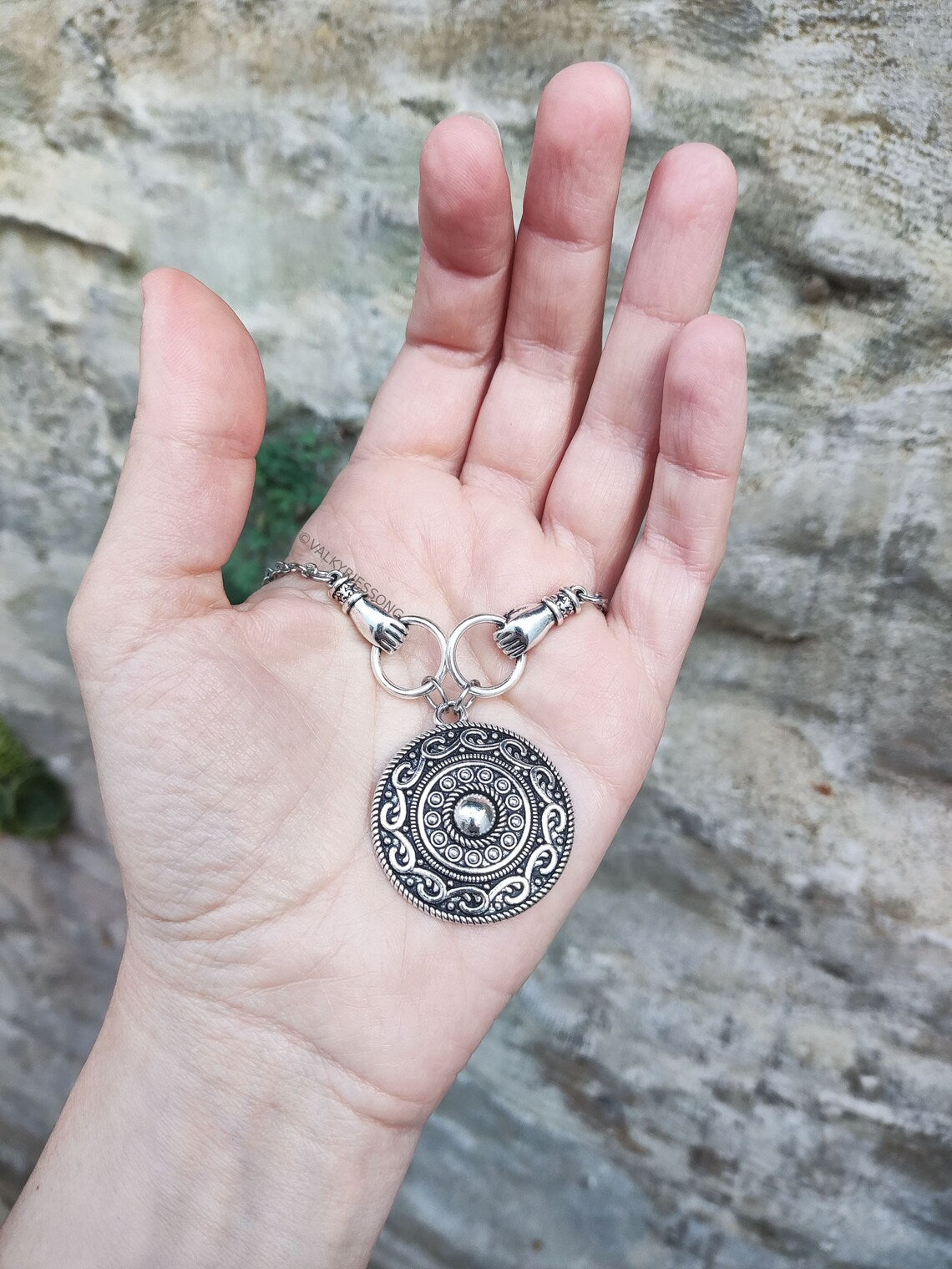 Steel Valkyaire  Choker Viking Maiden Necklace