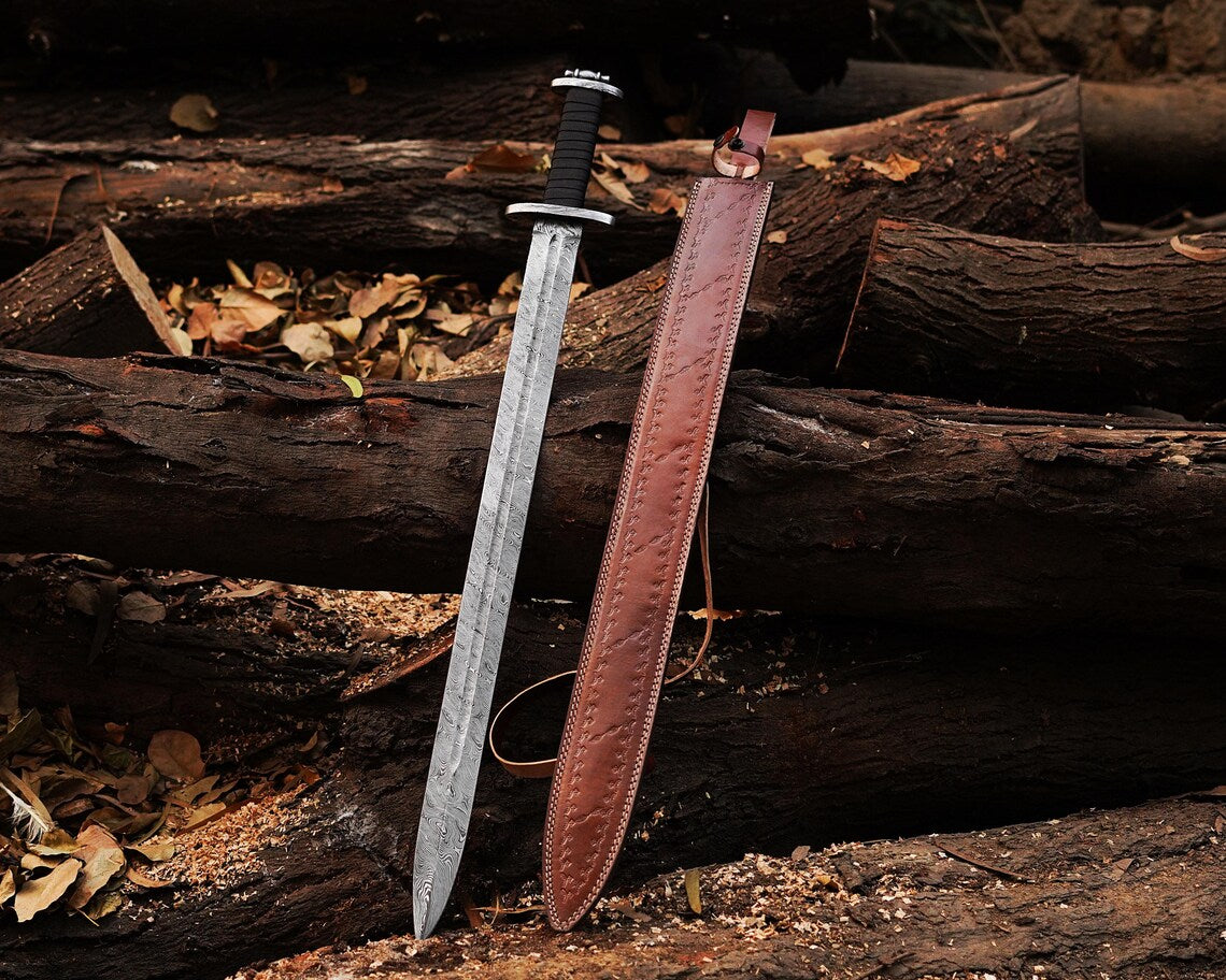 VW-42 Hand forged Viking Sword, Replica Sword, Gift for him, Groomsmen gift, Christmas gift - Valknut Warriors