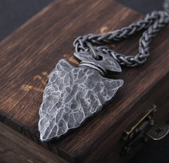 VW-133 Norse spear Necklace, Stainless Steel Necklace, Viking Necklace, Gift for him, Gift for her, Christmas Gift - Valknut Warriors