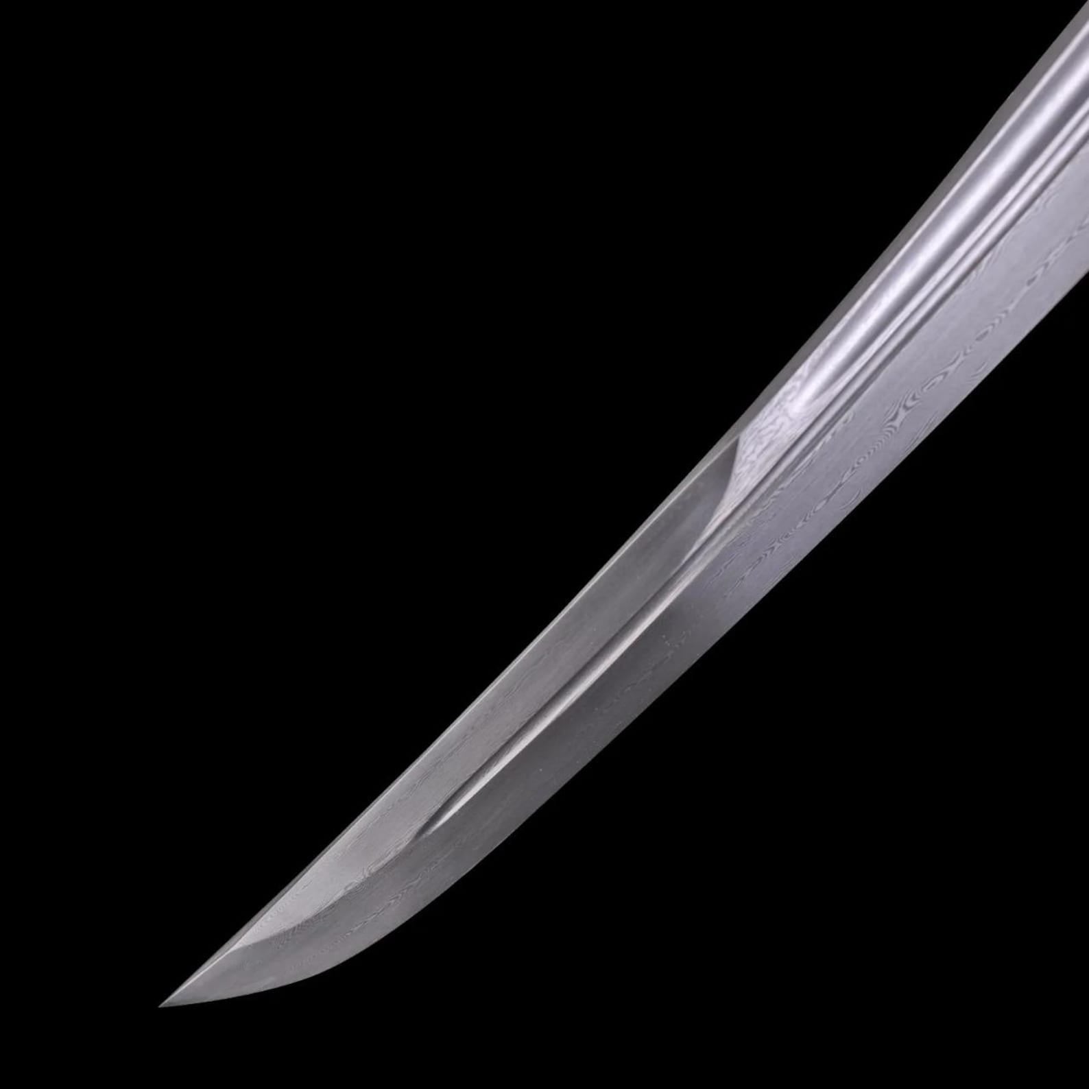 Hand-Forged Folded Steel Shirasaya Tanto - Premium Hardwood Japanese Short Sword