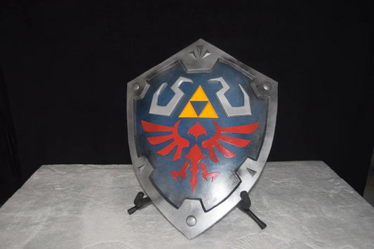 VW-32 Dark Hyalian Shield, Legend of Zelda series, Handmade Shield, Black Shield, Gift for him, Gift for her, Christmas Gift - Valknut Warriors