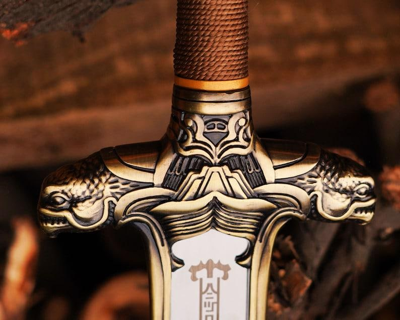 Conan the Barbarian: The Father’s Sword Replica – 38" High Carbon Steel Blade with Dragon Guard & Moose Pommel