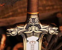 Conan the Barbarian: The Father’s Sword Replica – 38" High Carbon Steel Blade with Dragon Guard & Moose Pommel