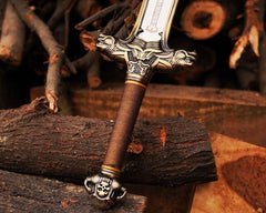 Conan the Barbarian: The Father’s Sword Replica – 38" High Carbon Steel Blade with Dragon Guard & Moose Pommel