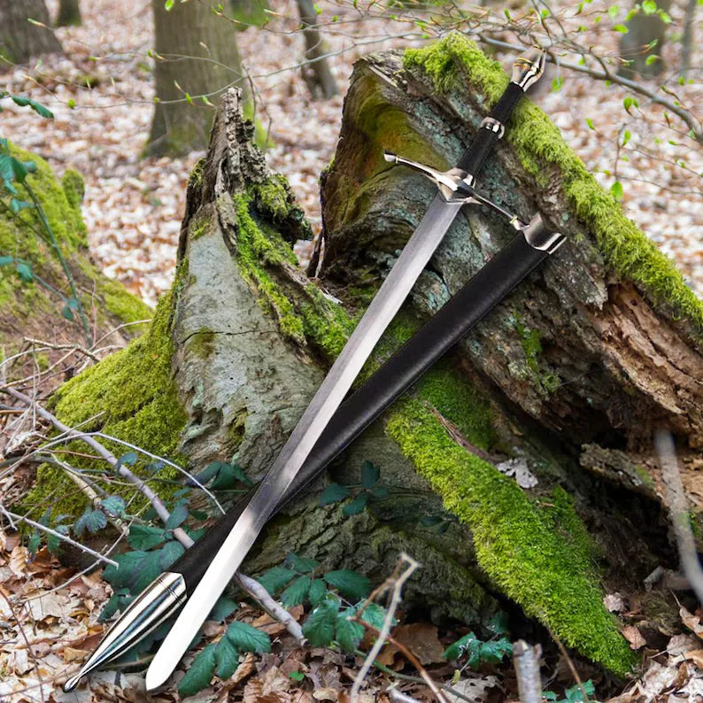 VW-136 handmade Norse Carbon Sword, LOTR Swords Full Tang Viking Blade, Gift for him, Christmas Gift - Valknut Warriors