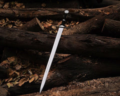 Geralt of Rivia Feline Steel Sword – Handmade Witcher 3 Replica with Leather Scabbard
