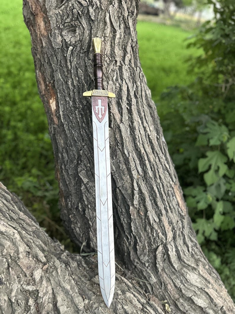 God of War: Blade of Olympus Replica Sword – Kratos Divine High Carbon Steel Blade with Greek Inscriptions