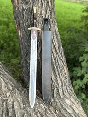 God of War: Blade of Olympus Replica Sword – Kratos Divine High Carbon Steel Blade with Greek Inscriptions