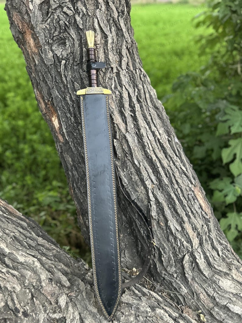 God of War: Blade of Olympus Replica Sword – Kratos Divine High Carbon Steel Blade with Greek Inscriptions