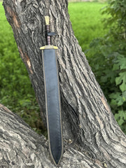 God of War: Blade of Olympus Replica Sword – Kratos Divine High Carbon Steel Blade with Greek Inscriptions