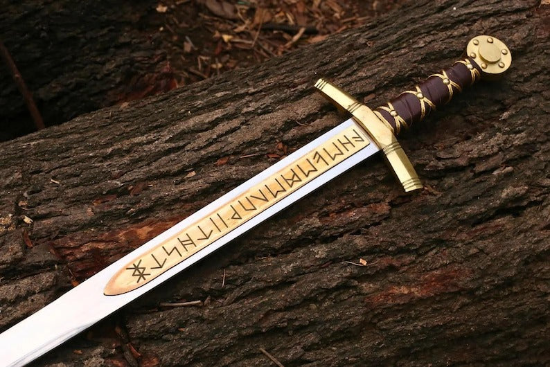 Merlin Excalibur Display Sword – Handmade Medieval Knight Templar Collectible