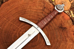 Hand Forged High Carbon Steel Faith keeper Knights Templar Sword Medieval Crusader Sword
