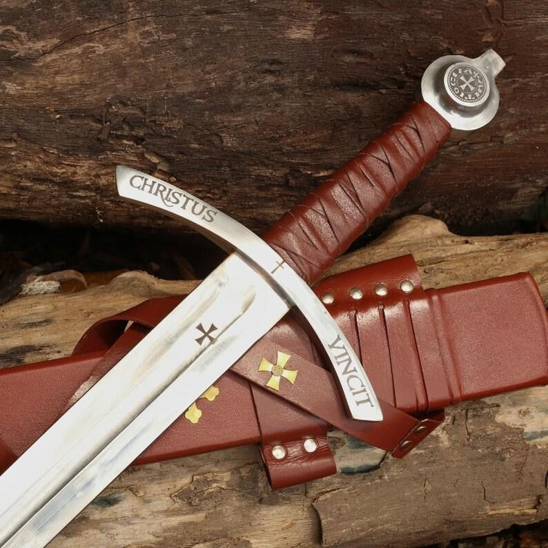 Hand Forged High Carbon Steel Faith keeper Knights Templar Sword Medieval Crusader Sword