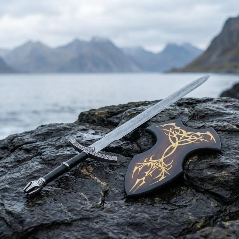 Custom Handmade Witch-King Angmar Sword Replica – Dark Fury Ringwraith Display Sword | Halloween & Special Occasion Gift