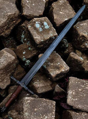Viking Medieval Long Sword with Scabbard – Hand Forged Steel Fantasy Display Sword