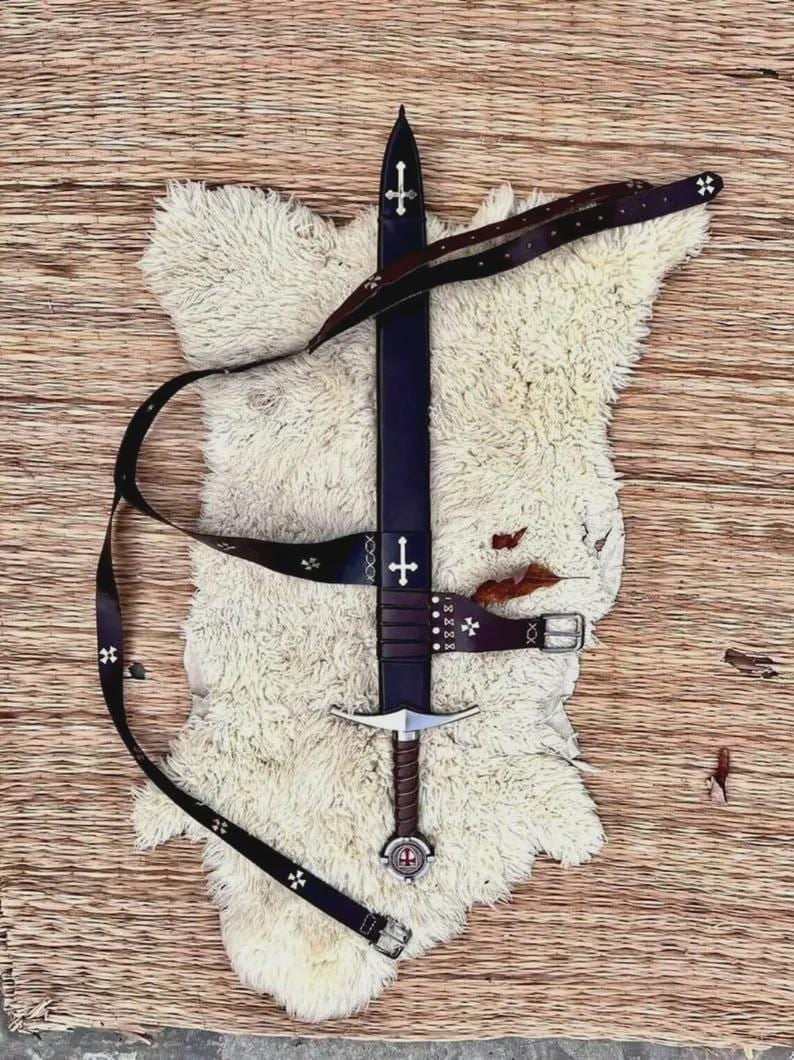Knights Templar Accolade Sword Replica – Medieval Crusader Collectible Knight Sword