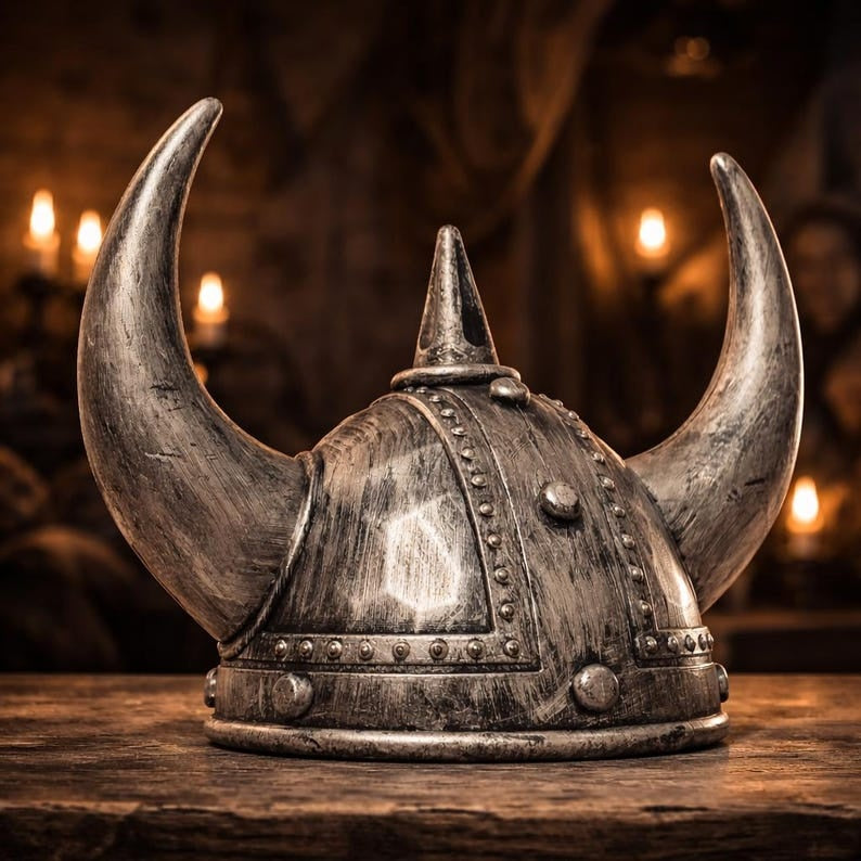 Legende des gehörnten Wikingerhelms des Nordens – Premium-Replik mit Alterungseffekten
