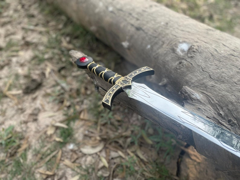 Throne of Glass Goldryn Sword Replica – Athril Fantasy Sword | Stainless Steel Blade & Rosewood Handle