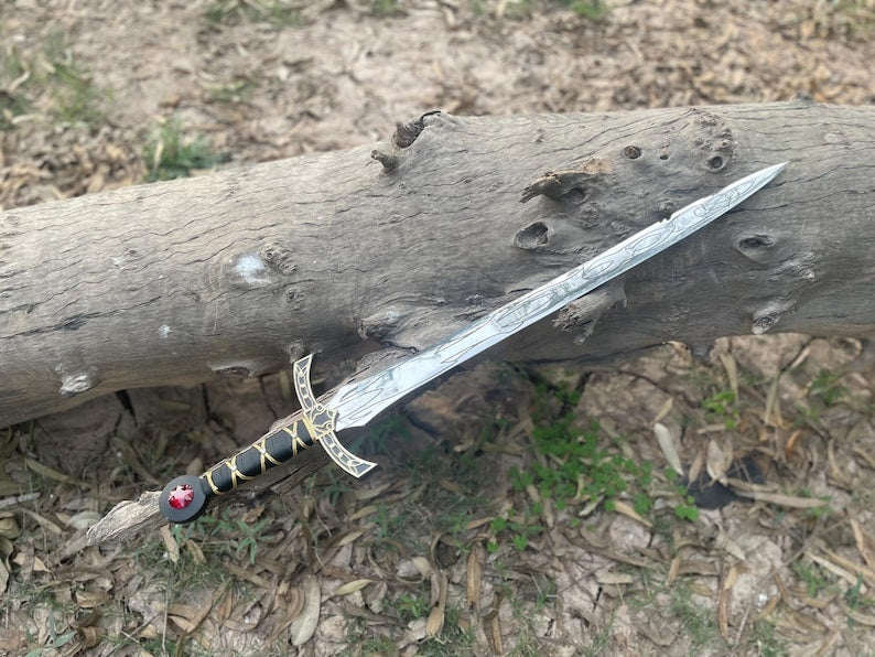 Throne of Glass Goldryn Sword Replica – Athril Fantasy Sword | Stainless Steel Blade & Rosewood Handle